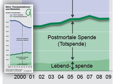Niere: Transplantationen und Warteliste